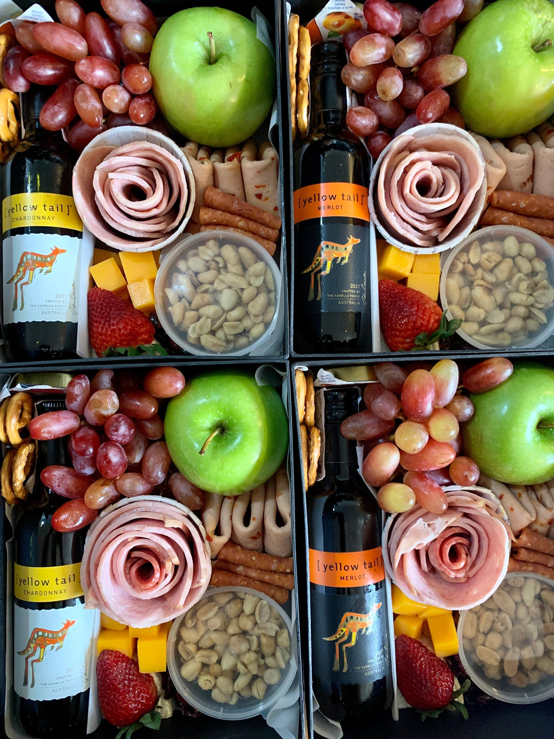Grazing Box with cold cuts, cheeses, fruits, nuts and other treats