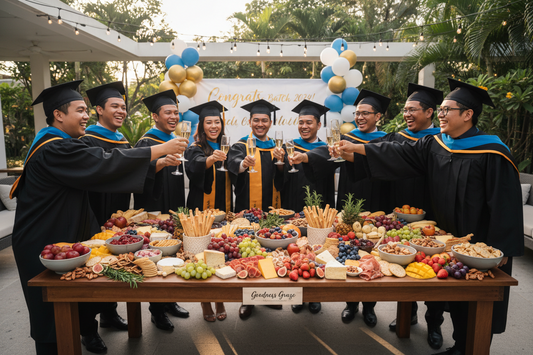 graduation party with a grazing table from Goodness Graze