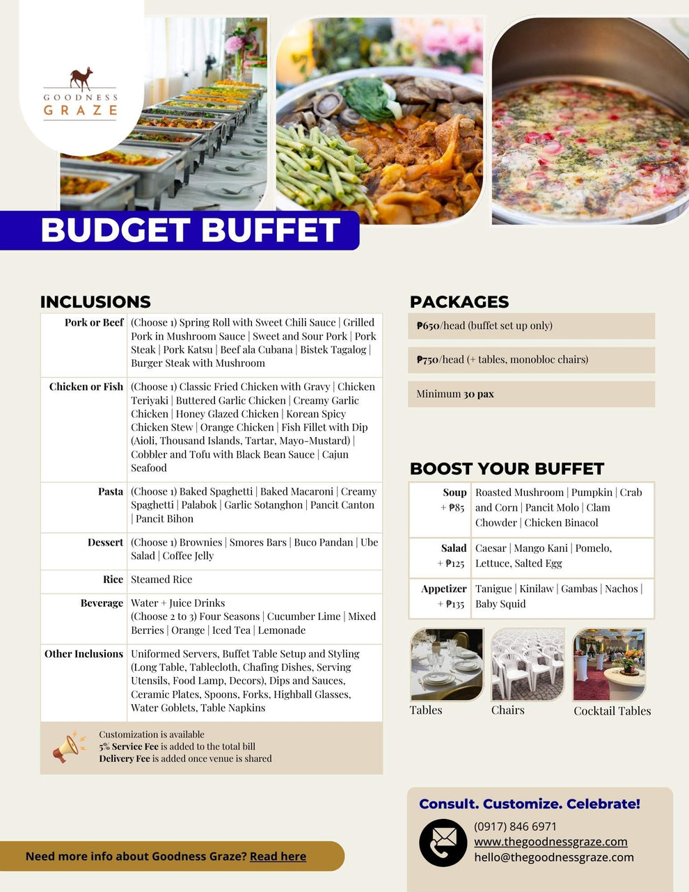 Budget Buffet Catering Package - Affordable Event Food | Goodness Graze