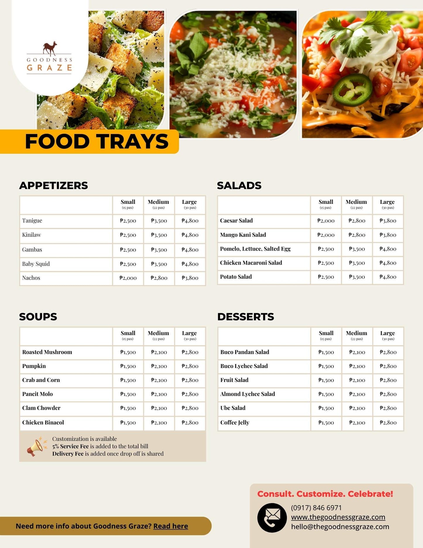 Food Trays - À La Carte Catering