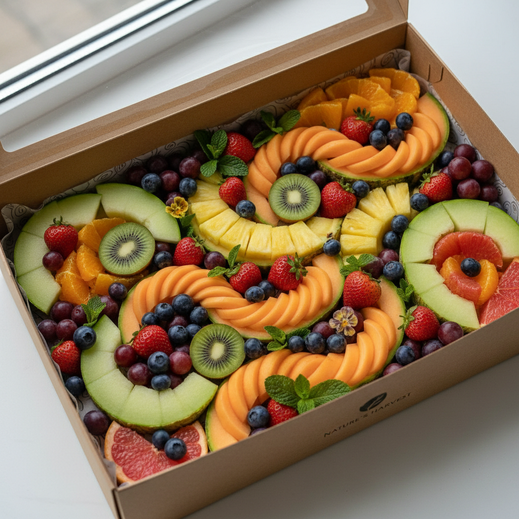 Box with mixed fruits